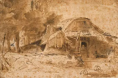 Cottage Near the Edge of a Wood Rembrandt